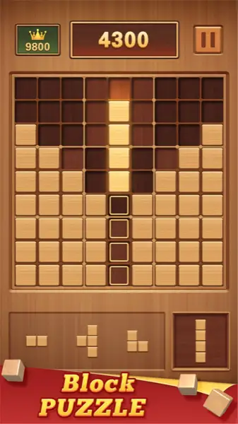 Captura de ecrã do Tangram Puzzle com peças a encaixar numa silhueta
